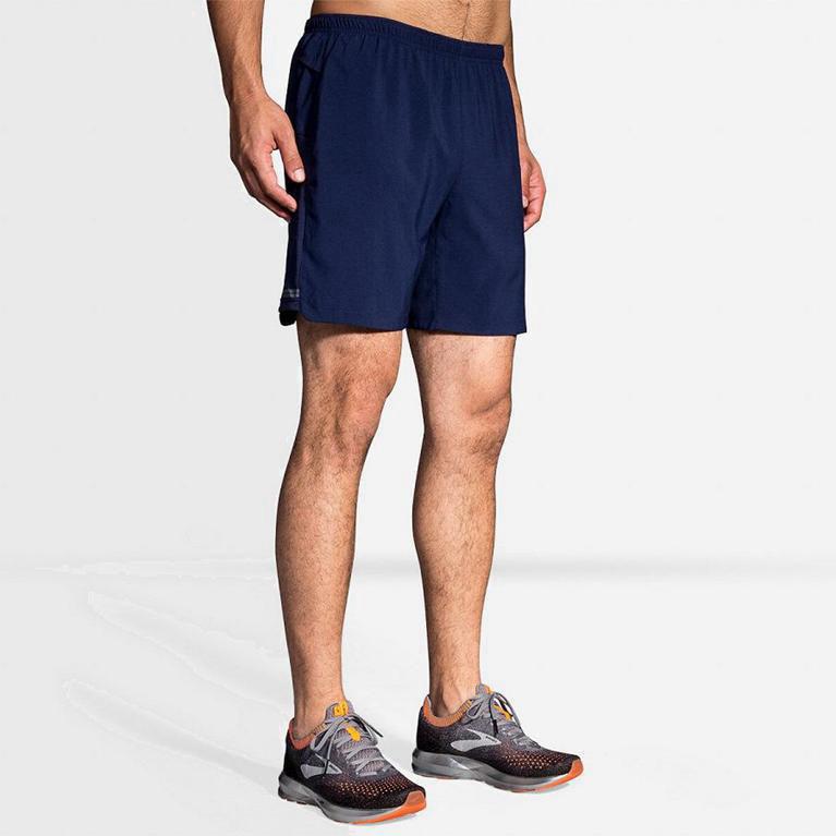 Brooks Sherpa 7 2-In-1 NZ - Men's Running Shorts - Blue (60194-PDSV)